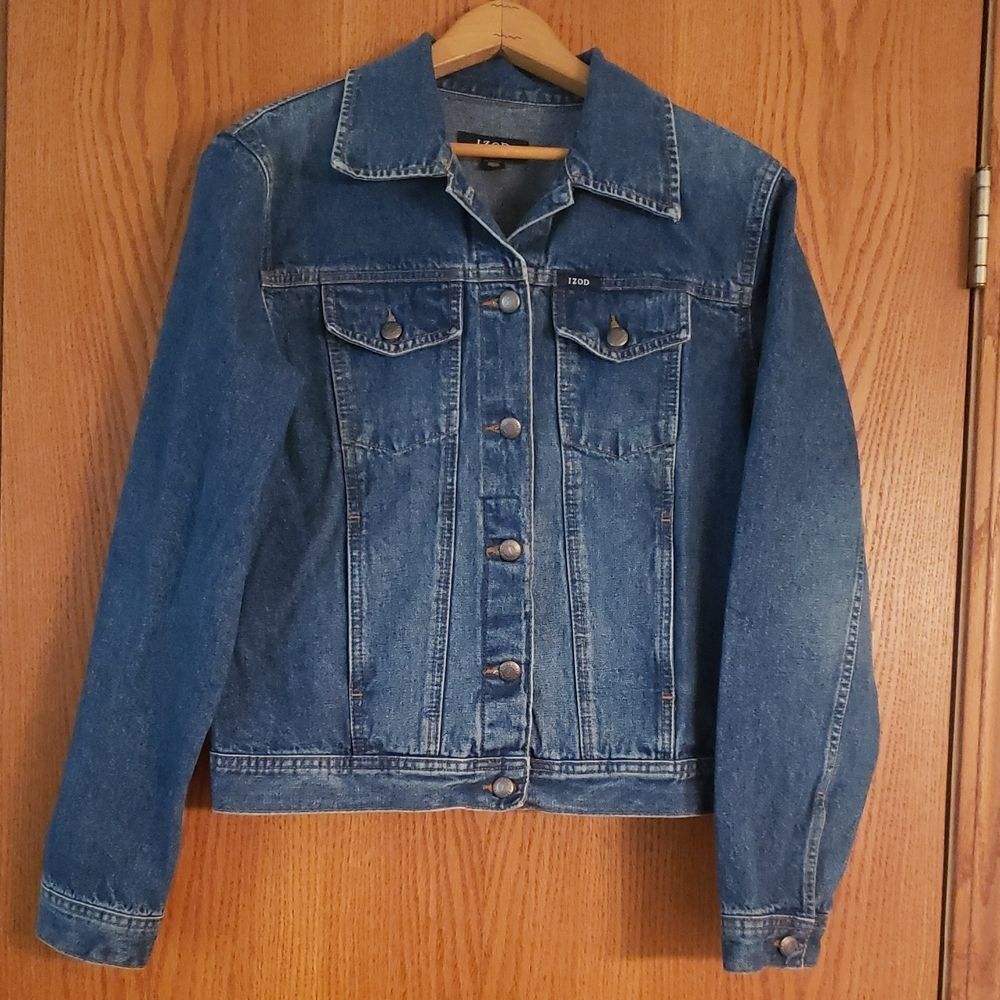 Izod Denim Jean Jacket Sz M